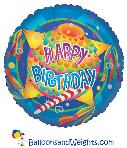 18 Inch Happy Birthday Pinata Foil Balloon | 100 pc