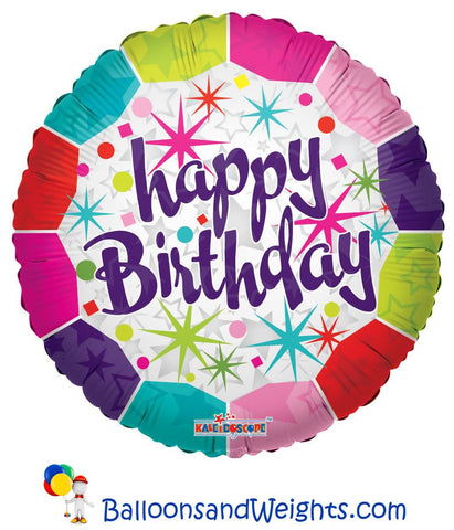 18 Inch Happy Birthday Fresh Foil Balloon | 100 pc