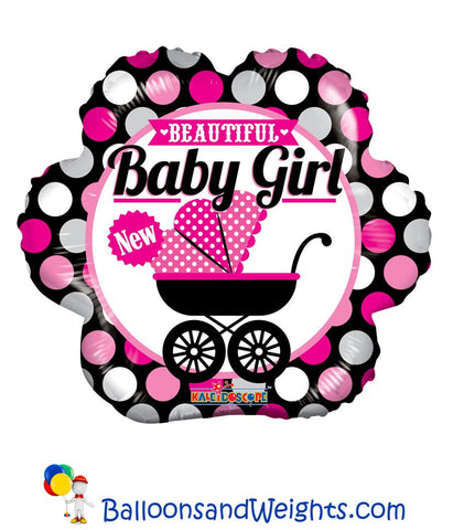 18 Inch Beautiful Baby Girl Foil Balloon